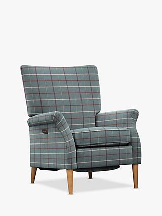 Classic Motion Range, Parker Knoll Classic Motion Recliner High Back Armchair, Berwick Check Teal