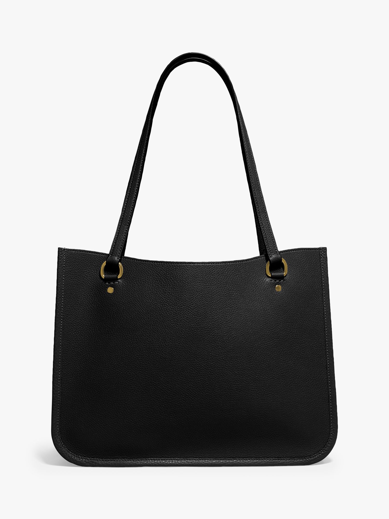 Coach Tyler Leather Tote Bag, Black at John Lewis & Partners