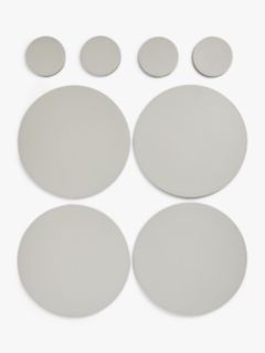 Rizzo Round Reversible Grey Faux Leather Placemat + Reviews