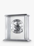 Acctim Vermont Roman Numeral Analogue Quartz Skeleton Mantel Clock, 15cm, Silver