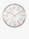 Acctim Luxe Metal Analogue Quartz Wall Clock, 39cm, Brushed Brass