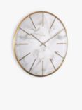 Acctim Luxe Metal Analogue Quartz Wall Clock, 39cm, Brushed Brass