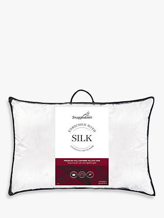 Snuggledown Silk Enhanced Standard Pillows, Medium, Set of 2