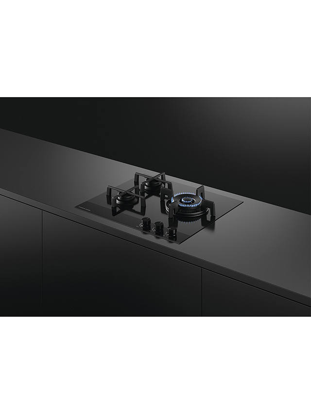 Buy Fisher & Paykel Series 9 Minimal CG603DNGGB4 60cm Gas Hob, Black Glass Online at johnlewis.com