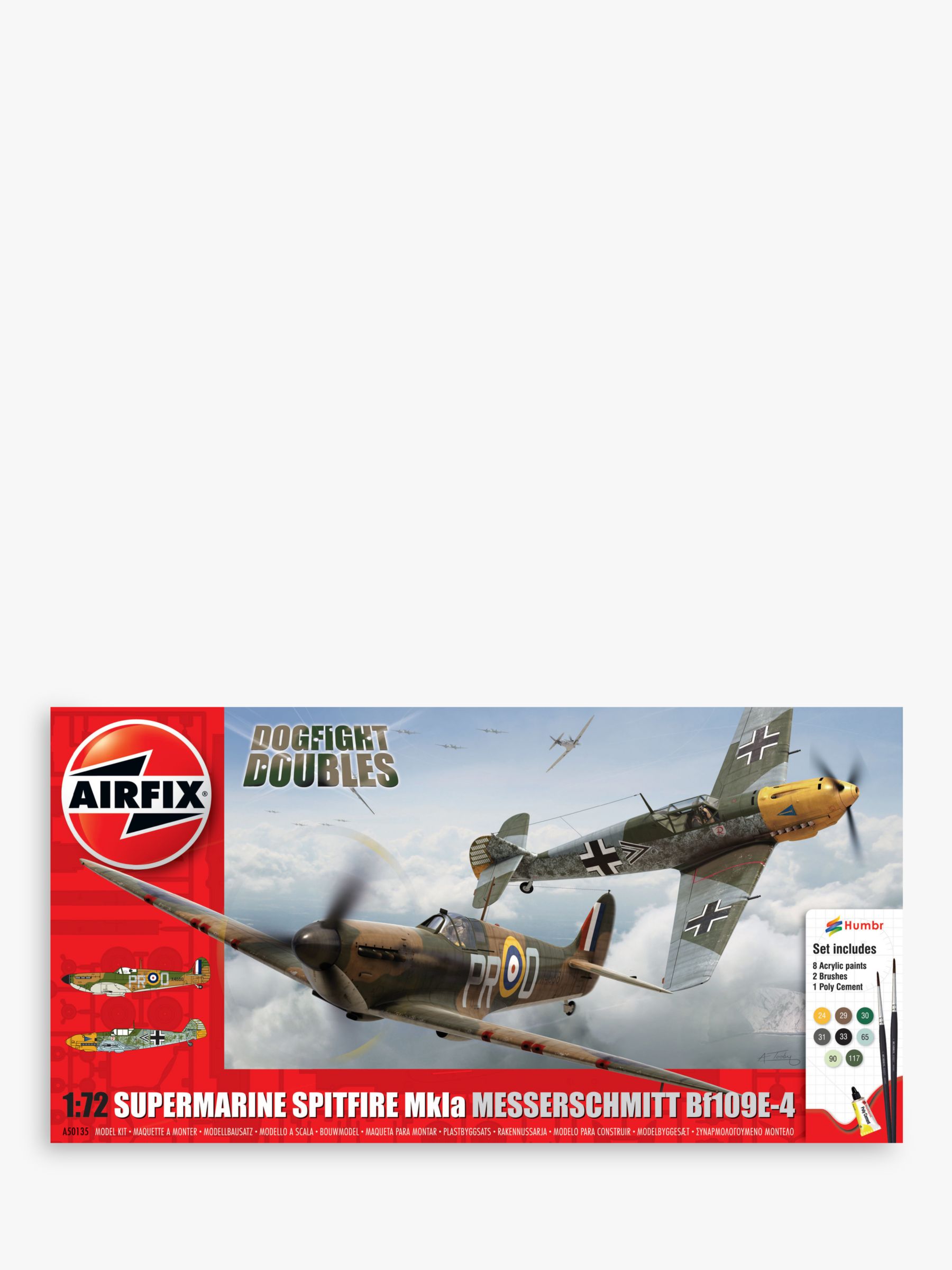 Airfix A50135 Supermarine Spitfire And Messerschmitt Dogfight Doubles