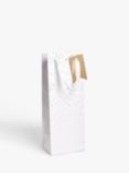 John Lewis Wedding Fleck Bottle Gift Bag with Silver Tissue Paper
