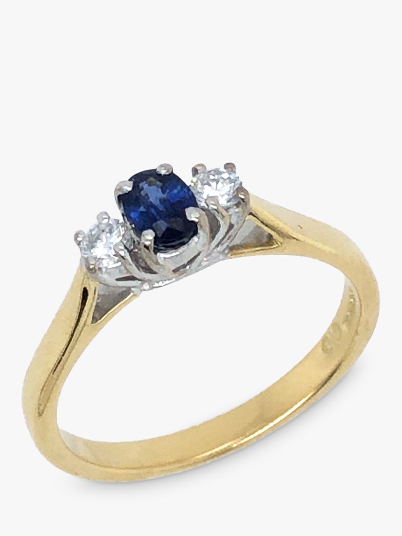 VF Jewellery 18ct Yellow and White Gold Diamond and Sapphire Second