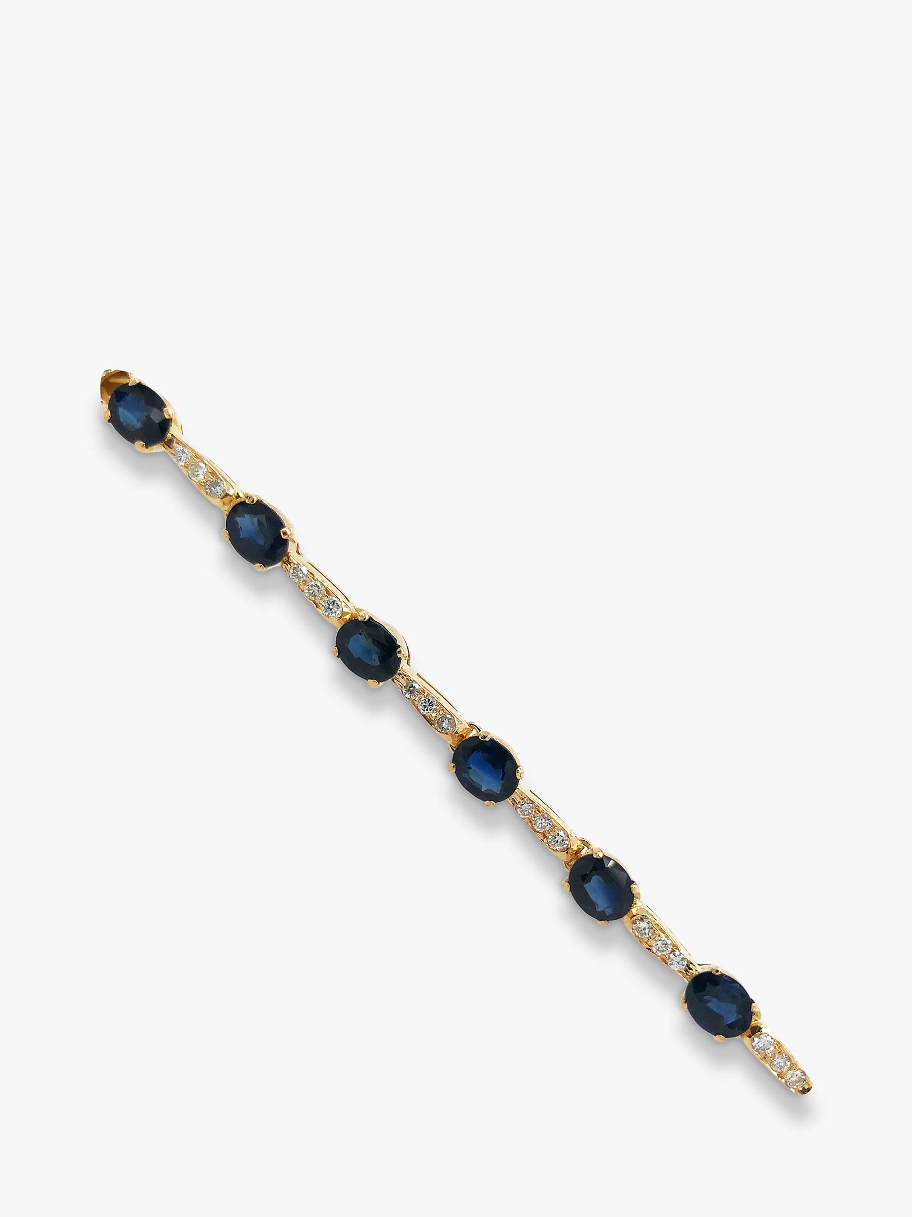 Buy VF Jewellery 18ct Yellow Gold Second Hand Diamond and Sapphire Bracelet Online at johnlewis.com