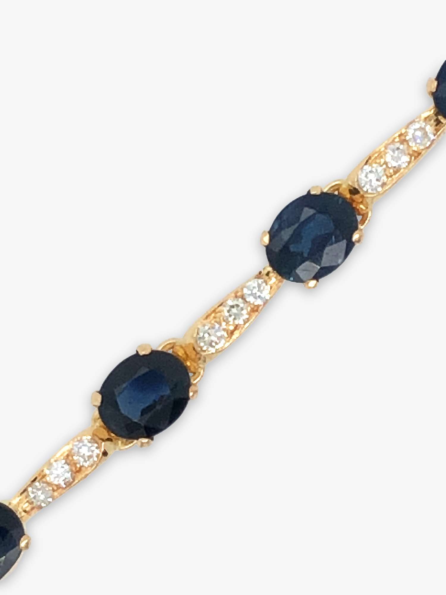 Buy VF Jewellery 18ct Yellow Gold Second Hand Diamond and Sapphire Bracelet Online at johnlewis.com