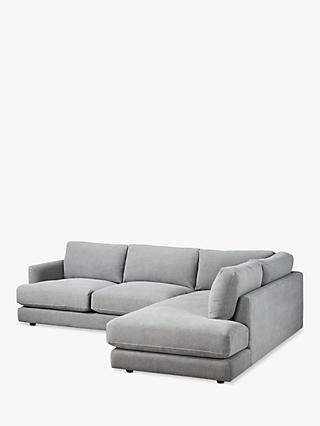 Haven Range, west elm Haven Large 3 Seater RHF Chaise End Sofa, Grey Washed Canvas