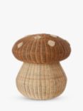 OYOY MINI Mushroom Rattan Storage Basket, Natural