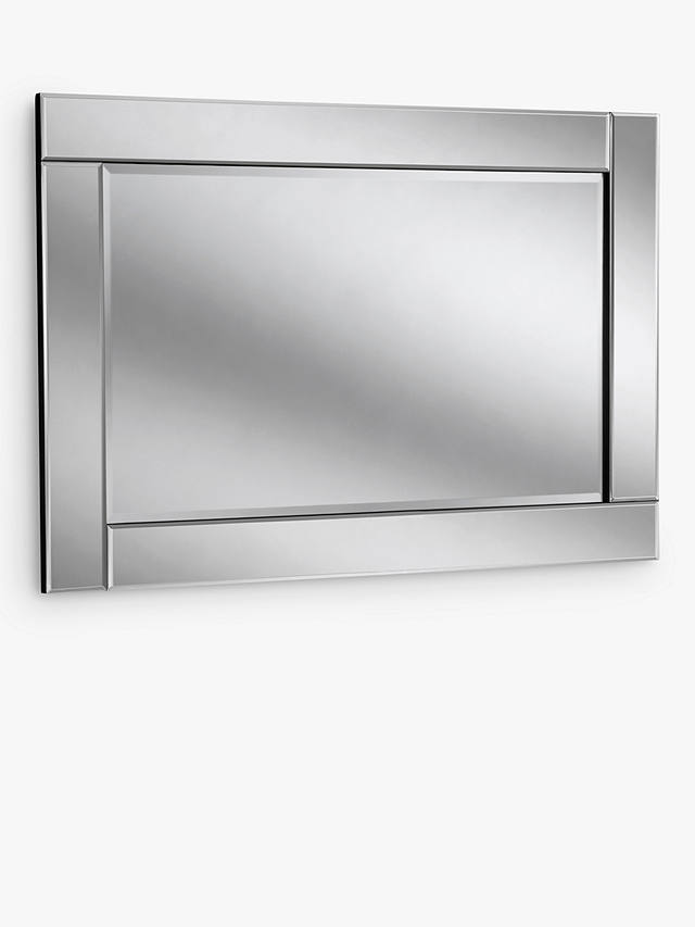 Bevelled Glass Rectangular Wall Mirror, 80 x 120cm, Clear