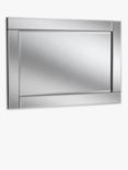 Yearn Bevelled Glass Rectangular Frame Wall Mirror, 90 x 60cm, Clear/Black