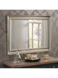 Yearn Ribbed Frame Rectangular Wall Mirror, 69 x 94cm, Silver