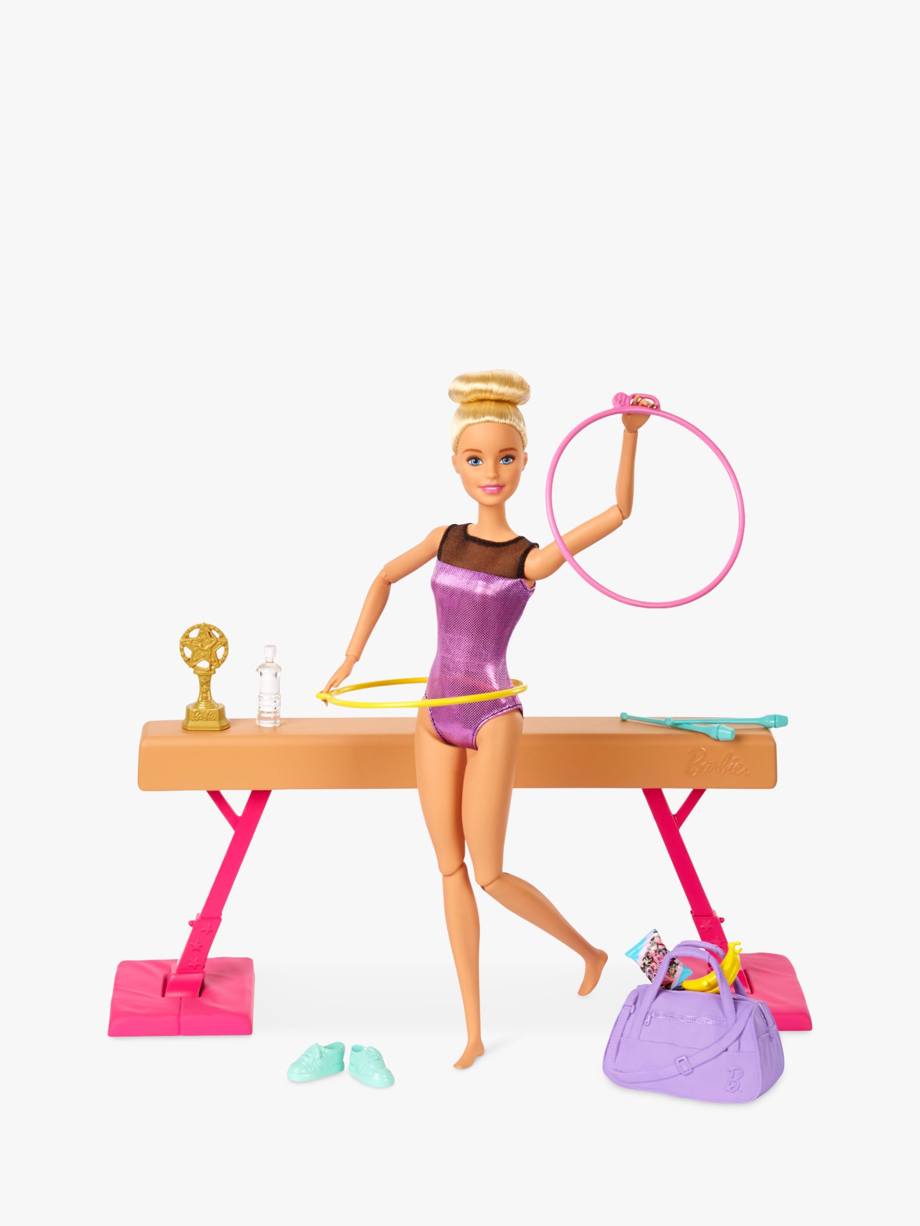 Barbie Gymnastics Playset With Brunette Doll 15 , 56% OFF