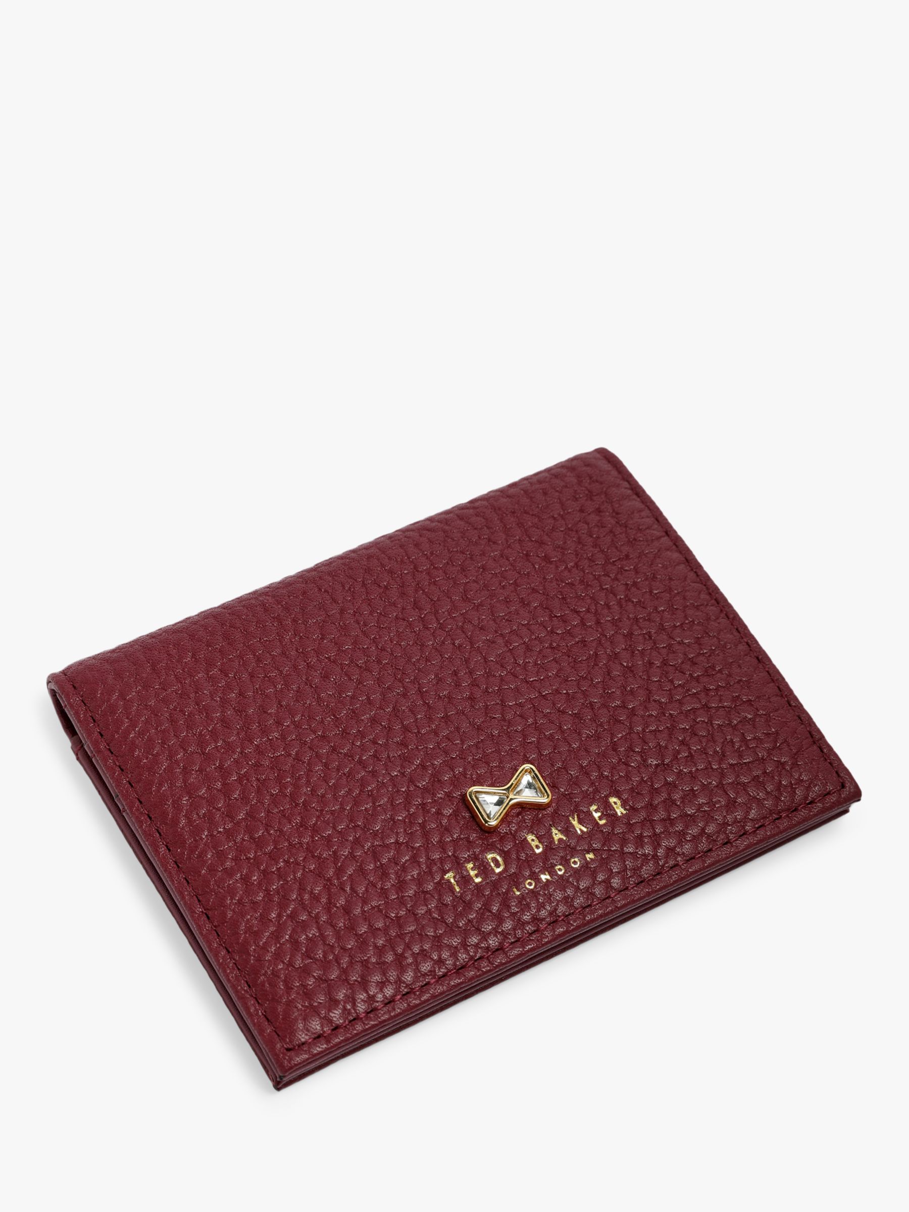 Ted Baker Lillly Crystal Bow Leather Card Holder