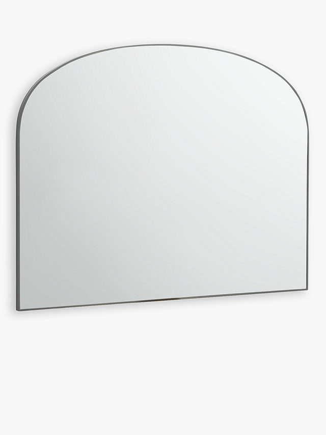 Yearn Wood Framed Overmantle Wall Mirror, 70 x 92cm, Grey