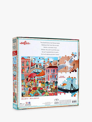 eeBoo Piece & Love Venice Open Market Jigsaw Puzzle, 1000 Pieces
