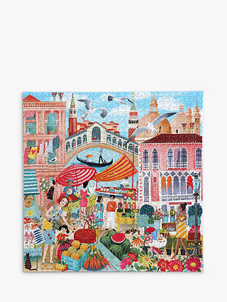 eeBoo Piece & Love Venice Open Market Jigsaw Puzzle, 1000 Pieces