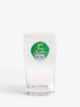 John Lewis & Partners Festive Christmas Slogan Beer Glass, 450ml, Clear/Multi