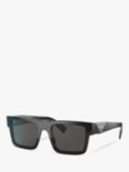 Prada PR 19WS Men's Square Sunglasses, Black