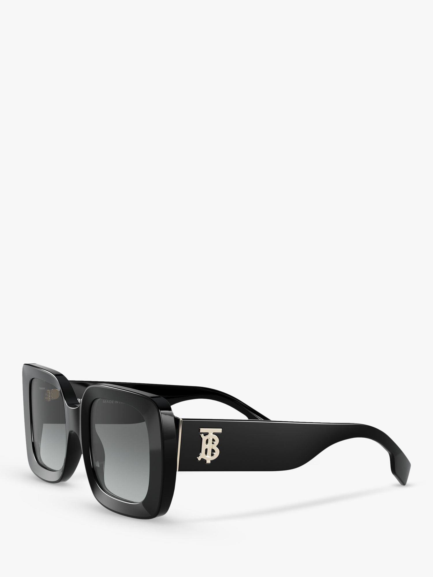 Burberry BE4327 Women's Square Sunglasses, Black/Grey Gradient at John  Lewis & Partners