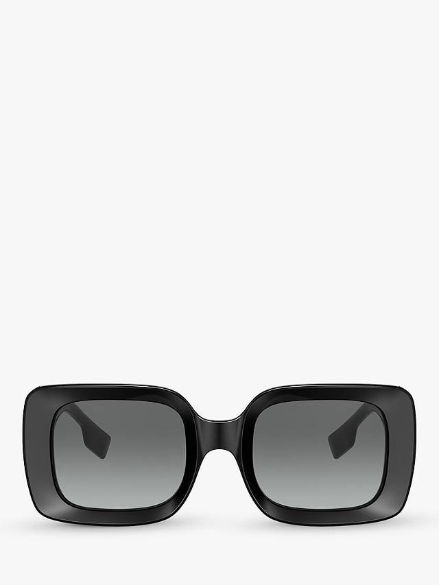 Burberry BE4327 Women's Square Sunglasses, Black/Grey Gradient
