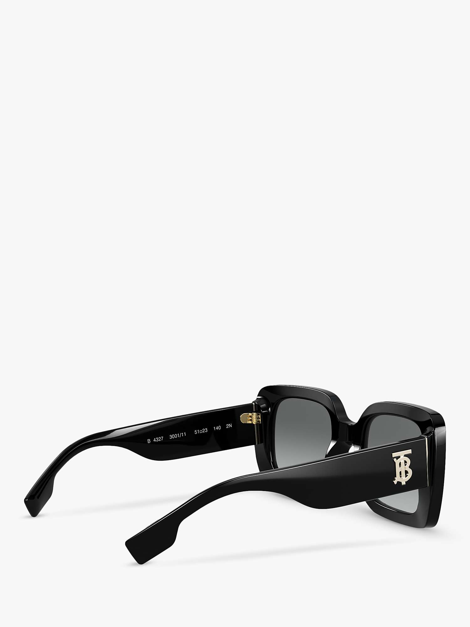Buy Burberry BE4327 Women's Square Sunglasses, Black/Grey Gradient Online at johnlewis.com