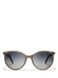 CHANEL Oval Sunglasses CH5448 Grey Horn/Grey Gradient