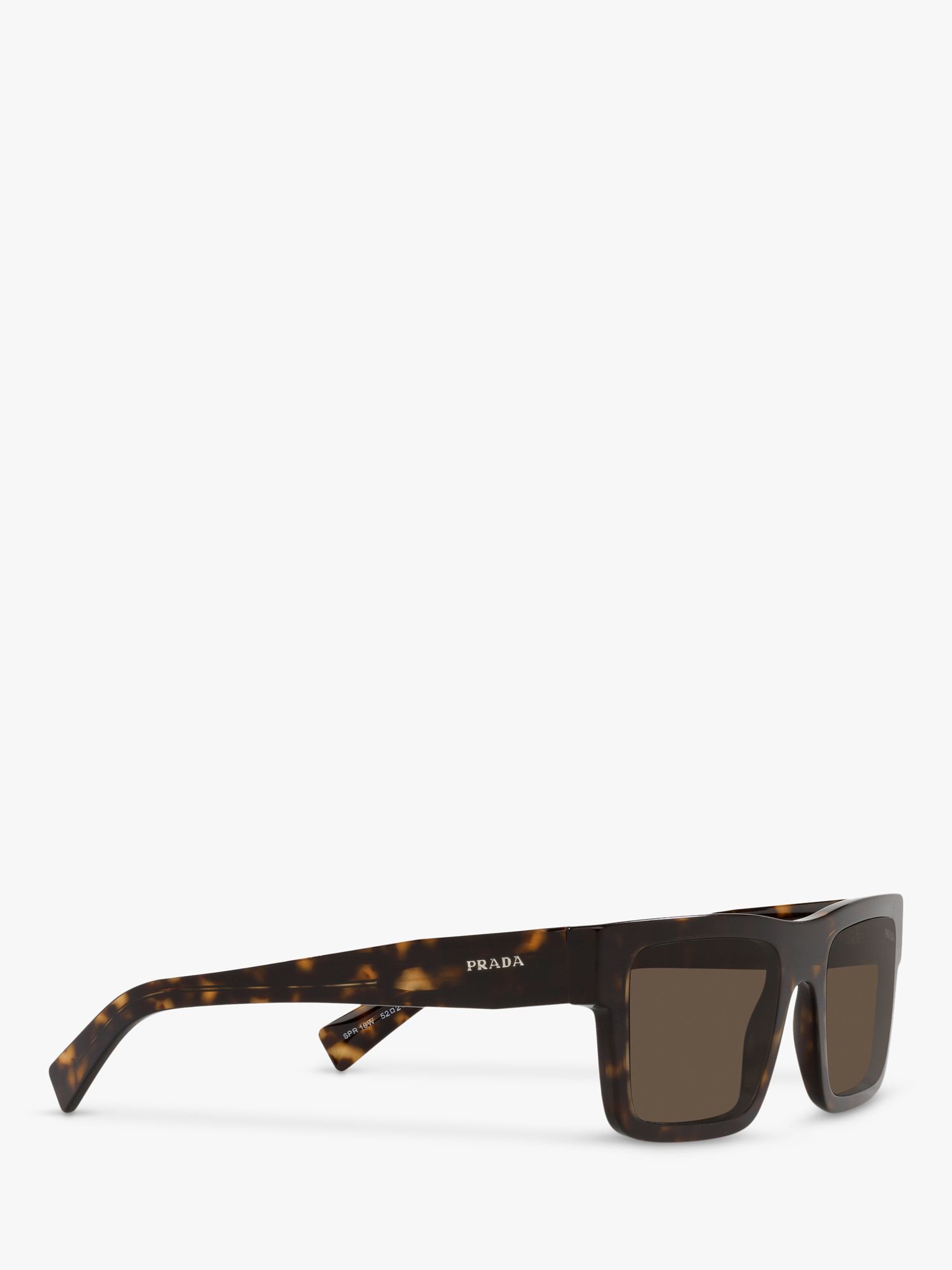 Buy Prada PR 19WS Men's Tortoiseshell Square Sunglasses, Brown Online at johnlewis.com