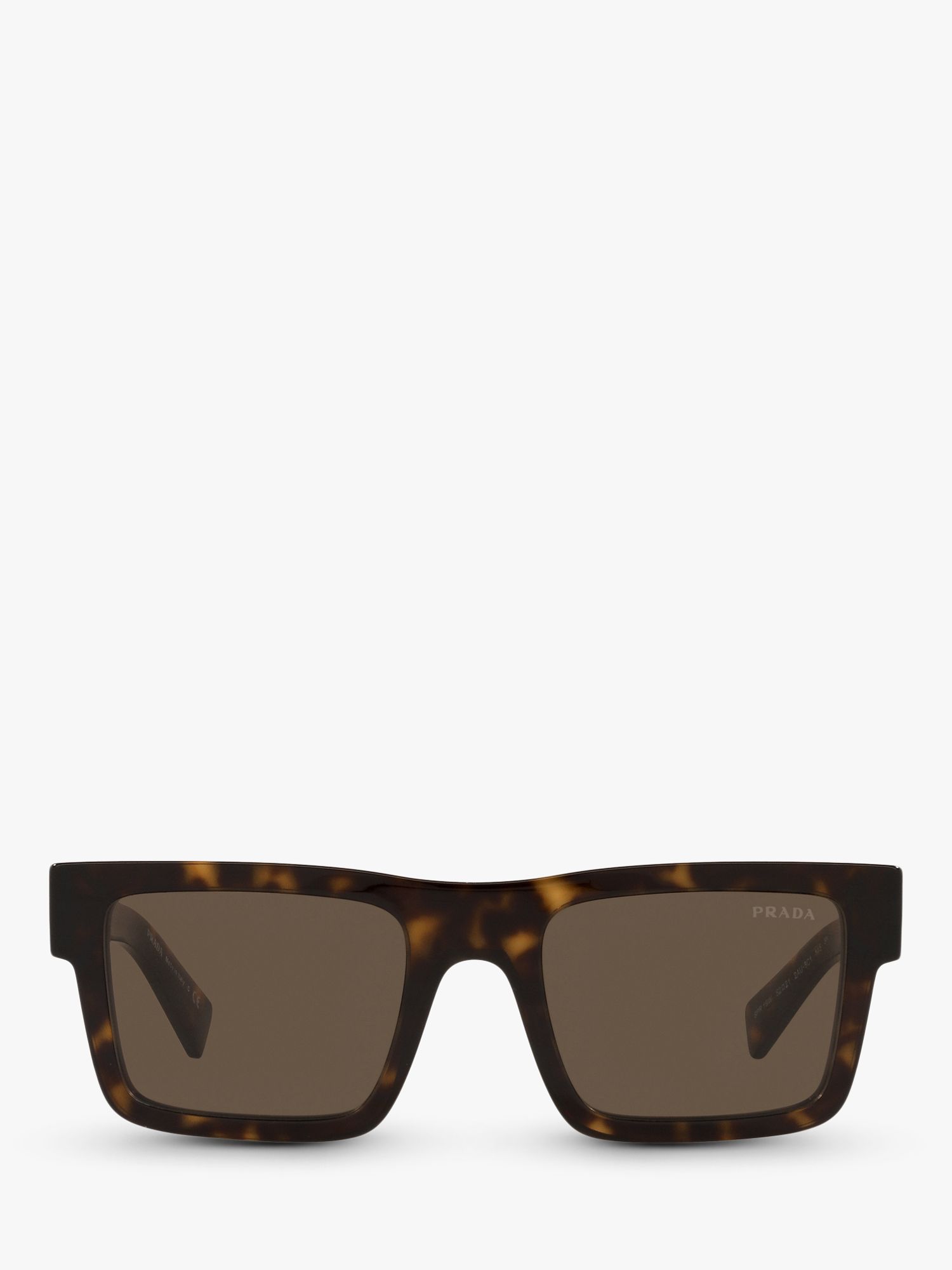 Buy Prada PR 19WS Men's Tortoiseshell Square Sunglasses, Brown Online at johnlewis.com
