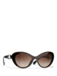 CHANEL Cat Eye Sunglasses CH5443H Dark Brown/Brown Gradient