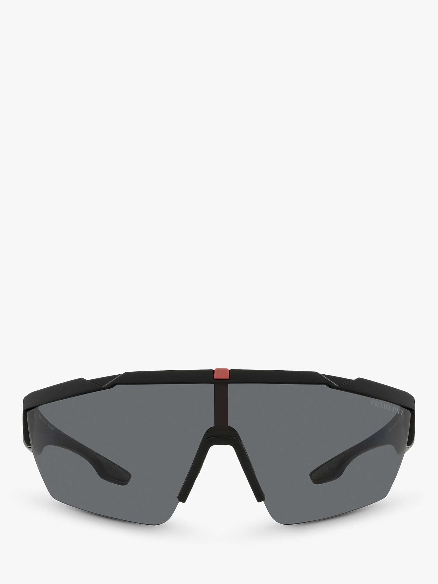 Prada Linea Rossa PS 03XS Men's Polarised Sunglasses, Rubber Black at ...