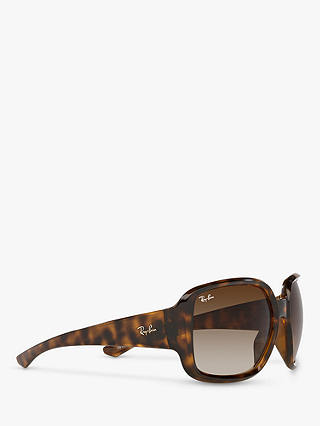 Ray-Ban RB4347 Unisex Tortoiseshell Square Sunglasses, Havana/Brown Gradient