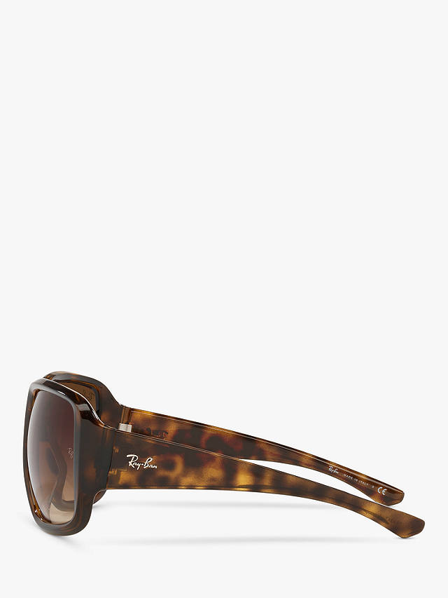 Ray-Ban RB4347 Unisex Tortoiseshell Square Sunglasses, Havana/Brown Gradient