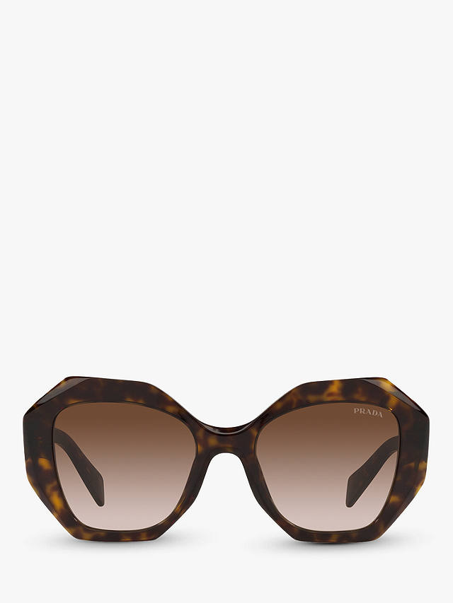 Prada PR 16WS Women's Irregular Shaped Sunglasses, Tortoise/Brown Gradient