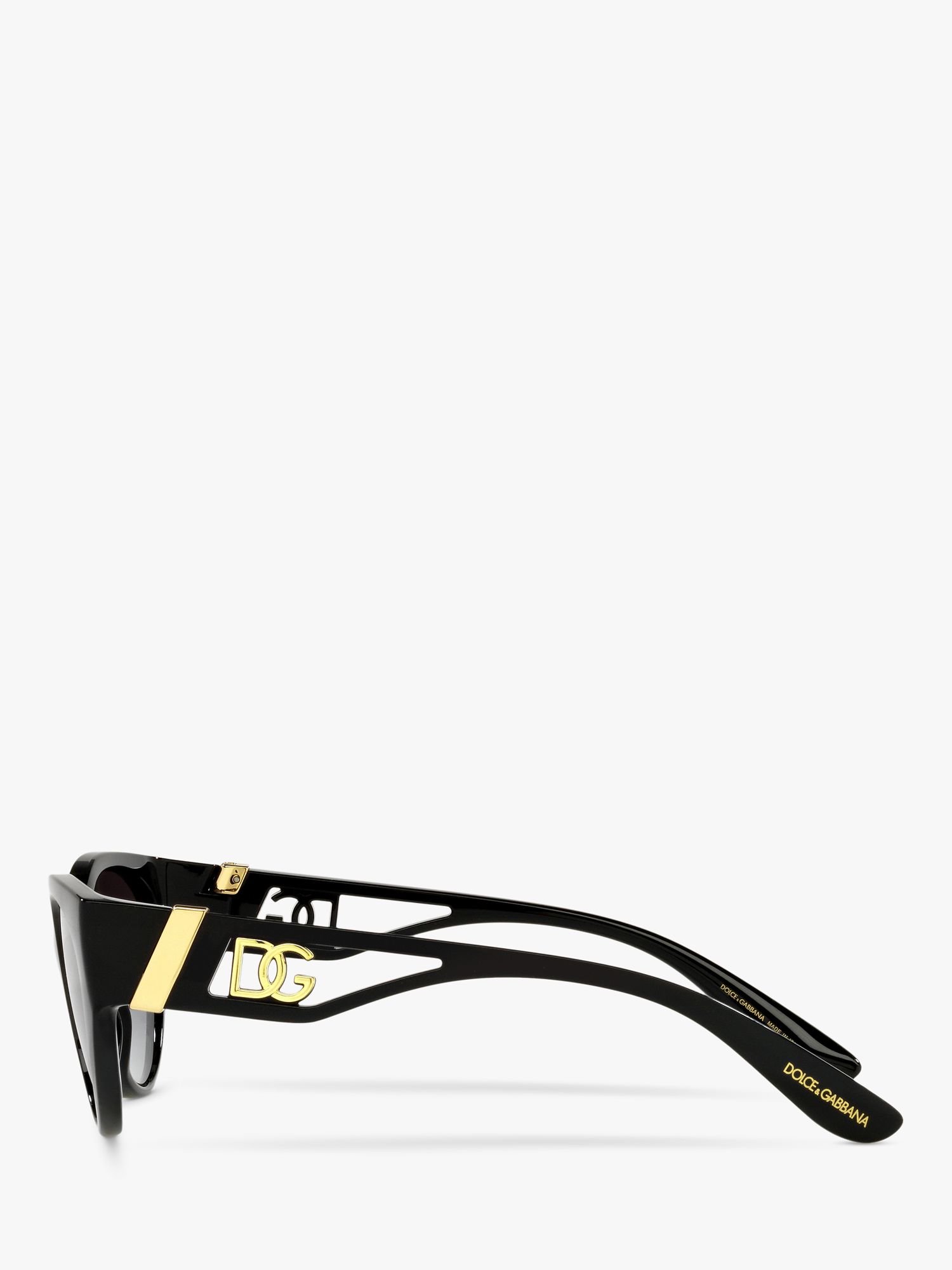 Dolce & Gabbana DG6146 Women's Cat's Eye Sunglasses, Black/Grey Gradient