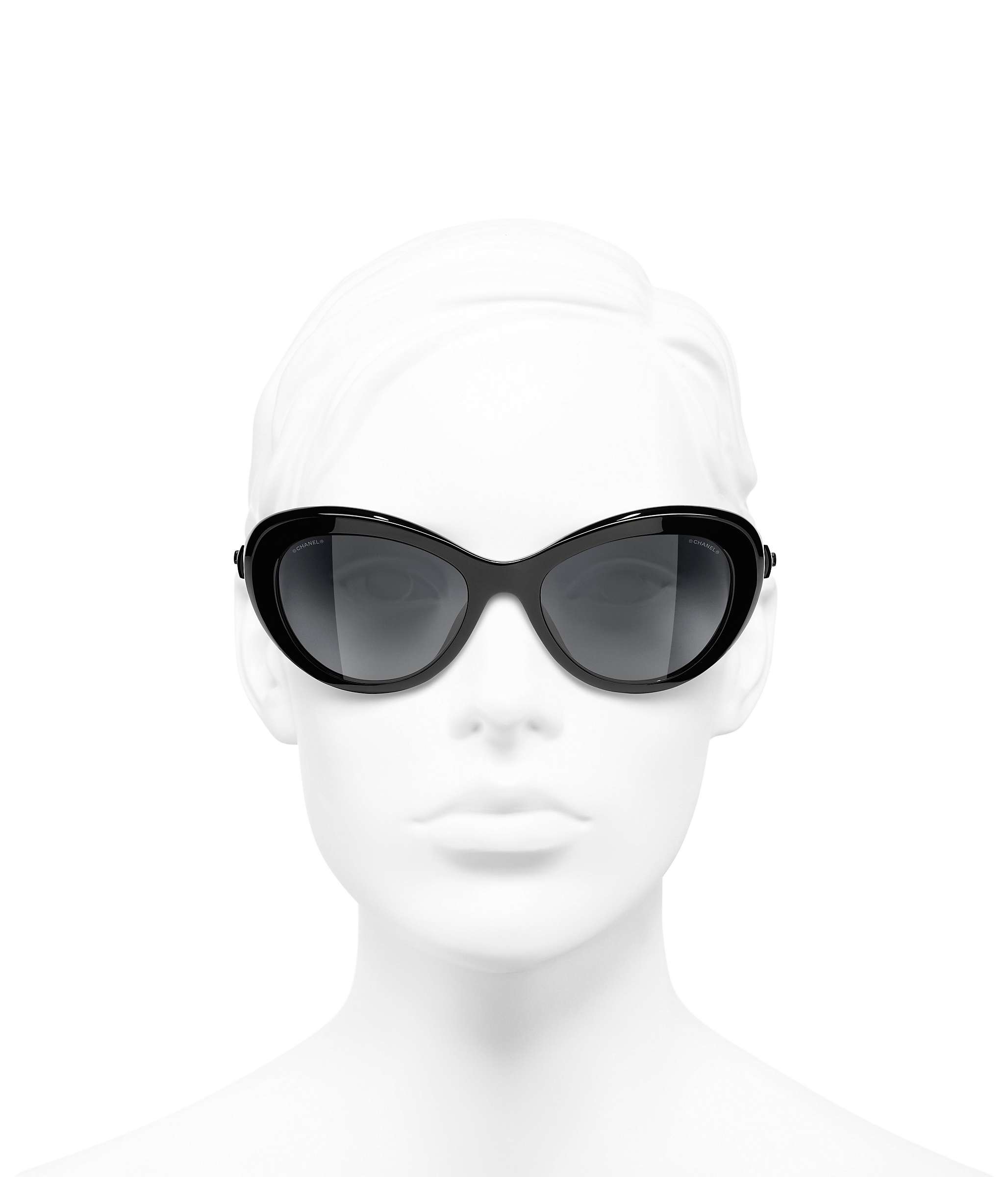 Buy CHANEL Cat Eye Sunglasses CH5443H Black Online at johnlewis.com