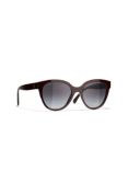 CHANEL Oval Sunglasses CH5414 Dark Red/Grey Gradient
