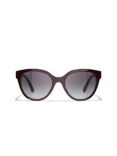 CHANEL Oval Sunglasses CH5414 Dark Red/Grey Gradient