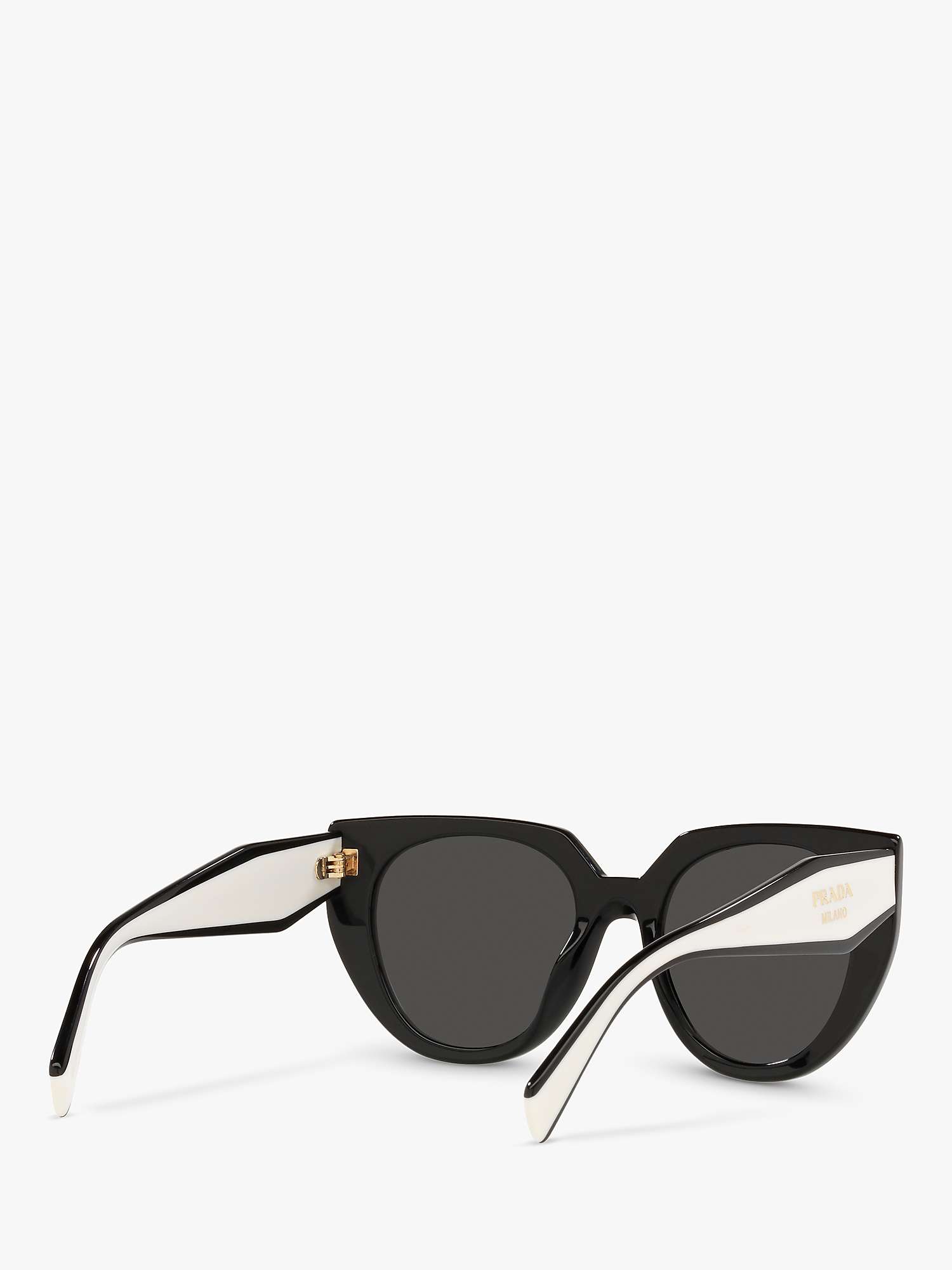 Buy Prada PR 14WS Women's Cat's Eye Sunglasses, Black Chalk/Black Online at johnlewis.com
