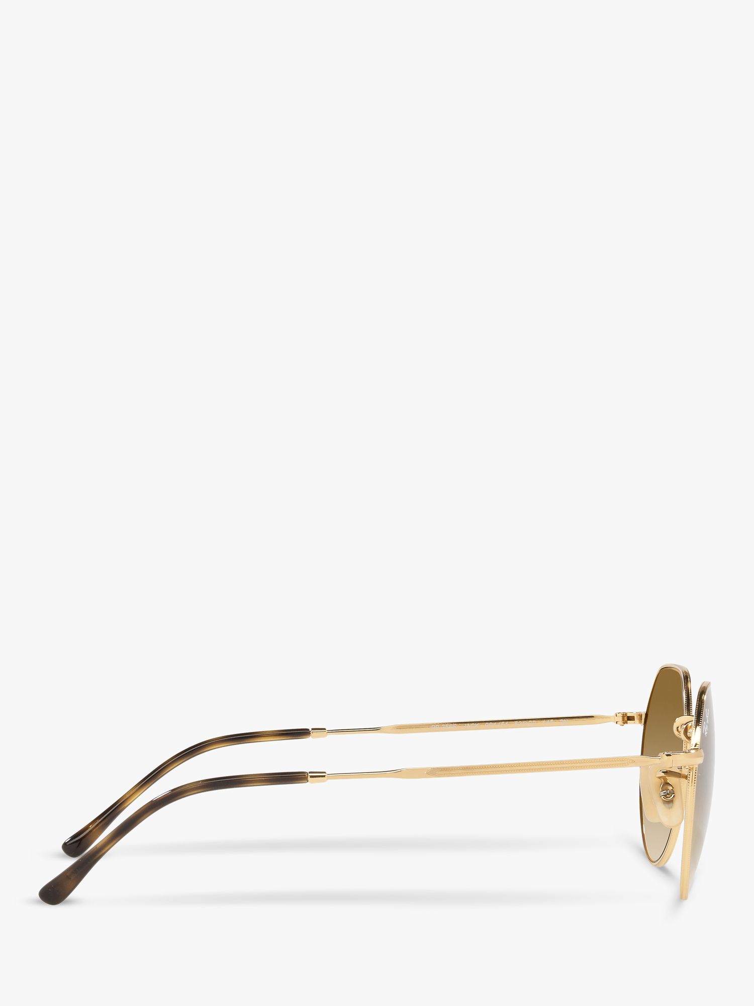 Ray-Ban RB3565 Jack Unisex Metal Hexagonal Sunglasses, Arista Gold/Light Brown Gradient