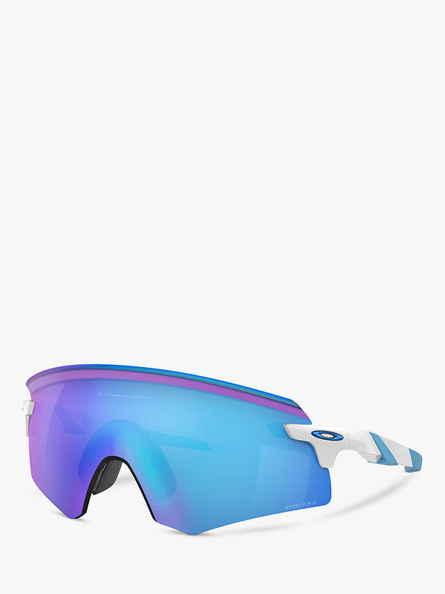 Oakley OO9471 Men's Encoder Prizm Sunglasses, Polished White/Sapphire