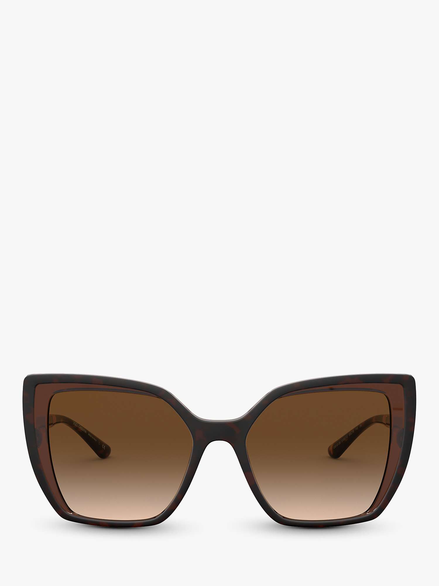 Buy Dolce & Gabbana DG6138 Women's Butterfly Sunglasses, Brown/Brown Gradient Online at johnlewis.com