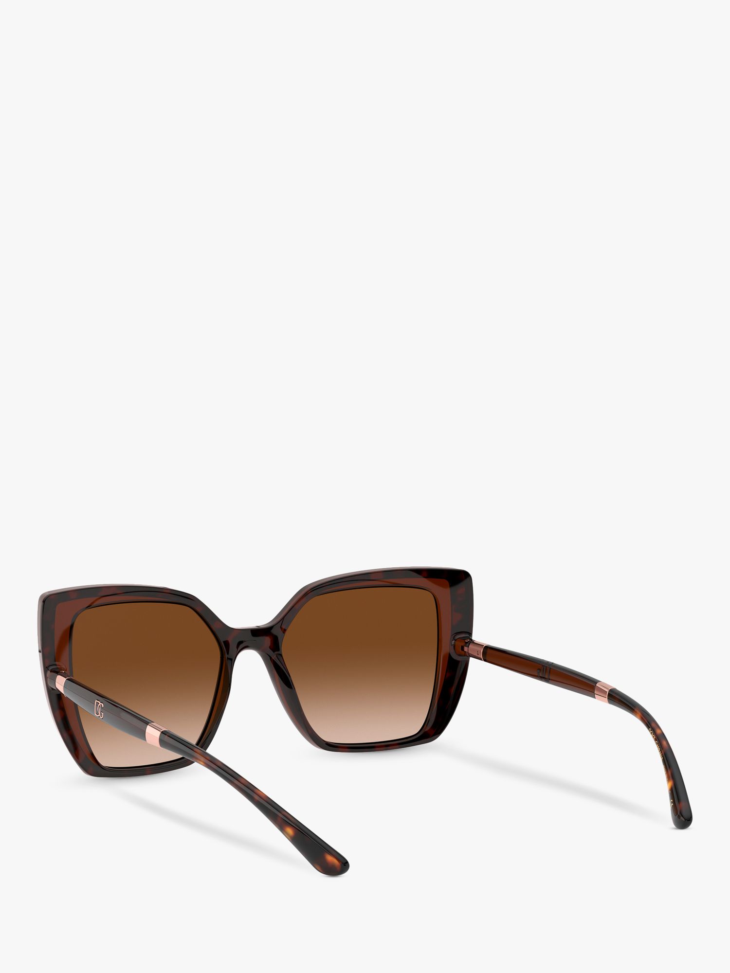 Dolce & Gabbana DG6138 Women's Butterfly Sunglasses, Brown/Brown Gradient