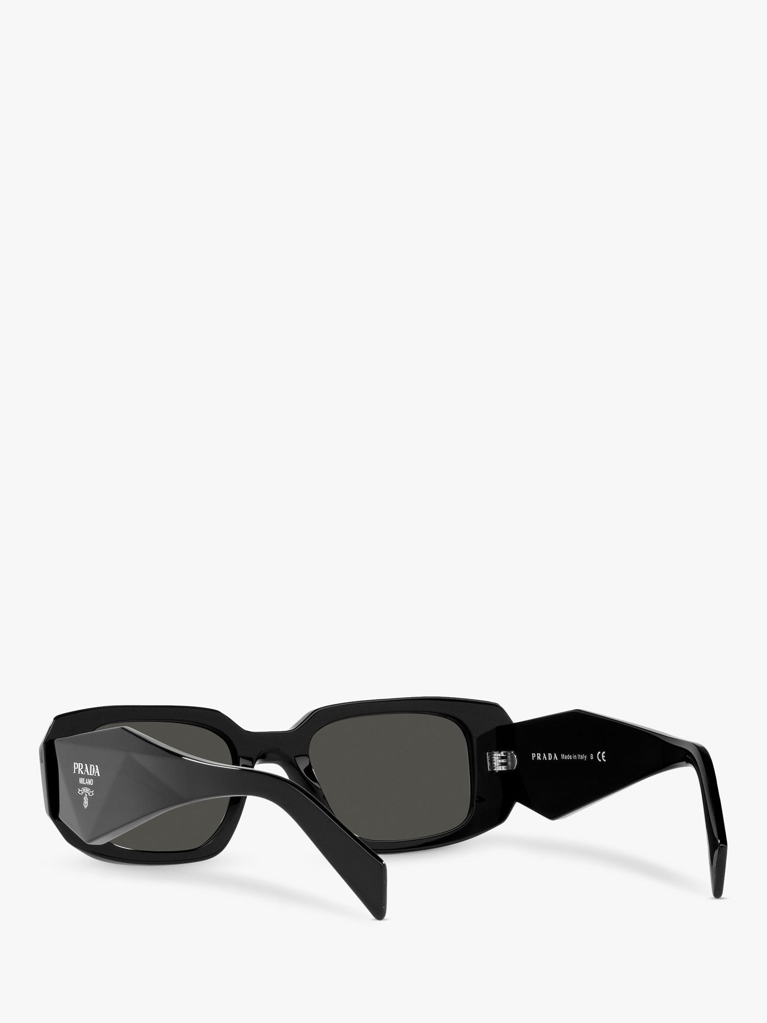Prada Pr 17ws Women S Square Sunglasses Black At John Lewis And Partners