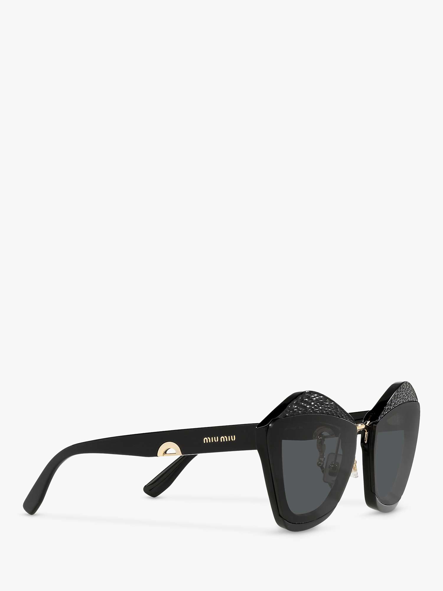 Buy Miu Miu MU 01XS Women's Butterfly Sunglasses, Black/Grey Online at johnlewis.com
