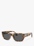 Persol PO3268S Unisex Rectangular Sunglasses, Brown/Tortoise Beige