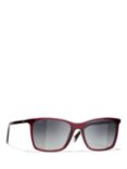 CHANEL Rectangular Sunglasses CH5447 Dark Red/Grey Gradient
