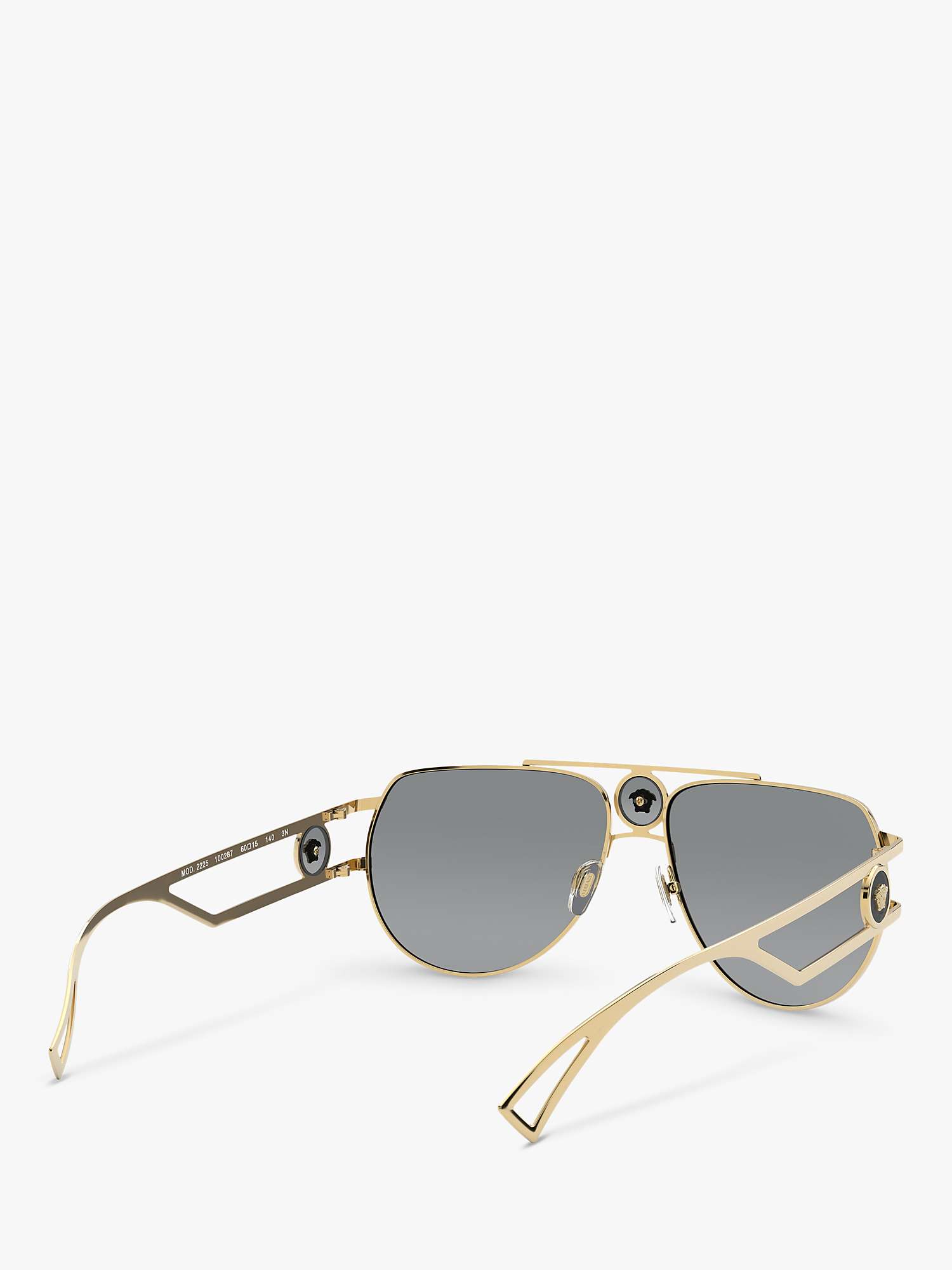 Buy Versace VE2225 Men's Aviator Sunglasses, Gold Online at johnlewis.com